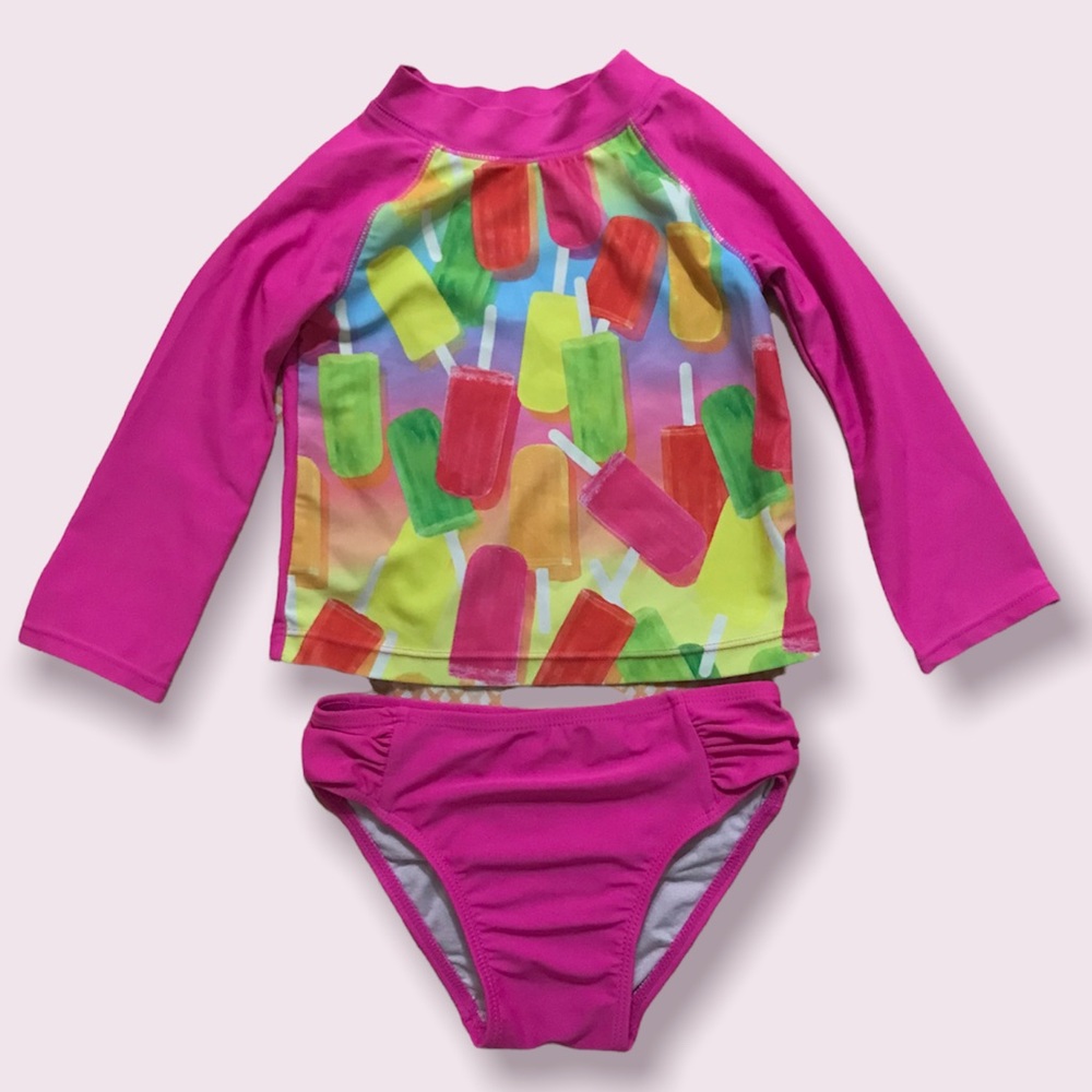 Children’s Place Girl’s Two-Piece Swimsuit.  Size 2T.